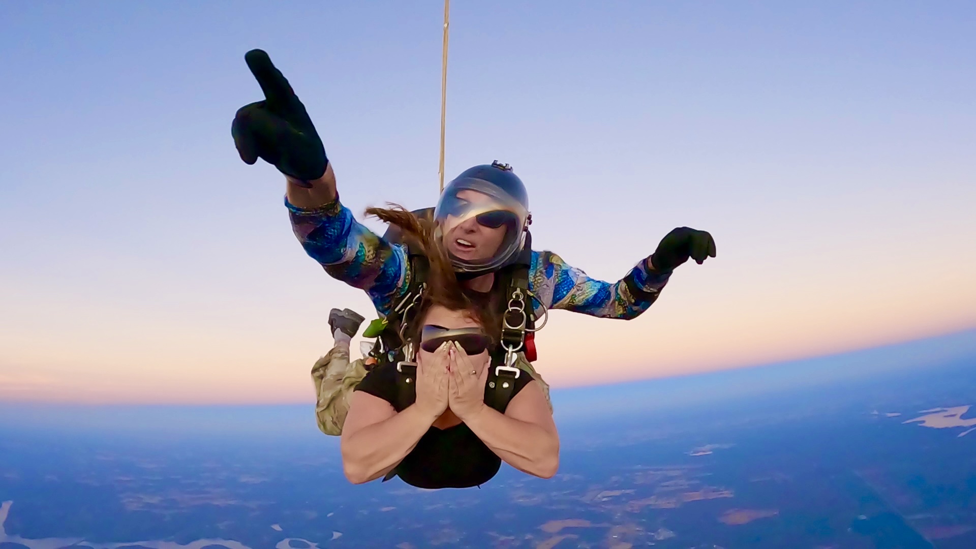 Skydiving action shot 1